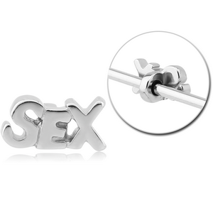 SURGICAL STEEL ADJUSTABLE SLIDING CHARM FOR INDUSTRIAL BARBELL - SEX