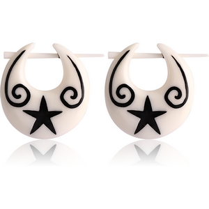 ORGANIC BONE EARRINGS PAIR - STARS