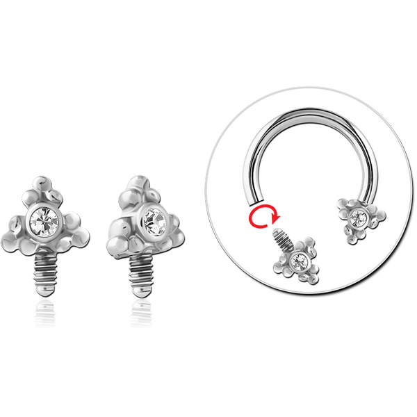 SURGICAL STEEL INTERNALLY THREADED FOR CIRCULAR BARBELL