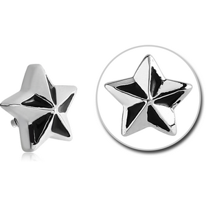 SURGICAL STEEL ATTACHMENT WITH ENAMEL FOR 1.6MM INTERNALLY THREADED PINS - NAUTICAL STAR