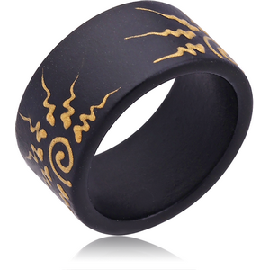 ORGANIC WOODEN RING PAINTED