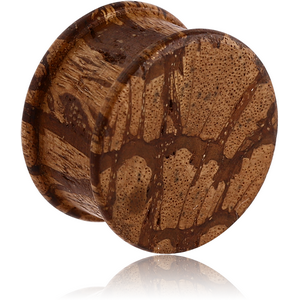 ORGANIC WOODEN PLUG ANTIQUE RIDGED