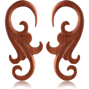 ORGANIC WOODEN CLAW EARRINGS PAIR -SAWO