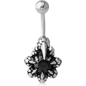 SURGICAL STEEL KOOL KATANA JEWELLED NAVEL BANANA - CLAWS