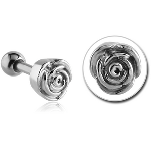 SURGICAL STEEL TRAGUS MICRO BARBELL - ROSE