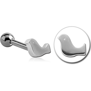 SURGICAL STEEL TRAGUS MICRO BARBELL - BIRD