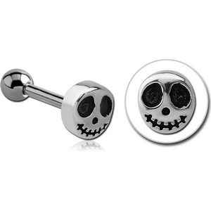 SURGICAL STEEL TRAGUS MICRO BARBELL- GHOST