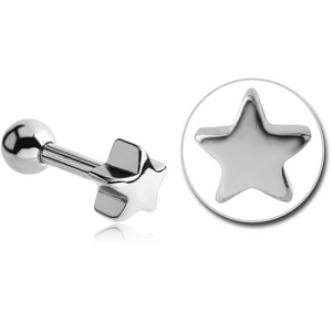 SURGICAL STEEL STAR TRAGUS MICRO BARBELL