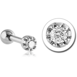 SURGICAL STEEL JEWELLED TRAGUS MICRO BARBELL - DISK