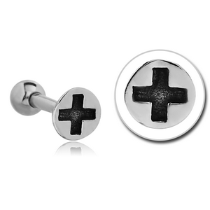 SURGICAL STEEL TRAGUS MICRO BARBELL - SCREW HEAD