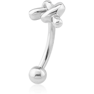 SURGICAL STEEL FANCY CURVED MICRO BARBELL - KNOT