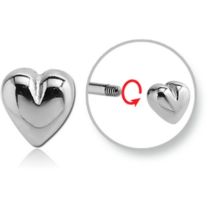 SURGICAL STEEL MICRO THREADED HEART ATTACHMENT