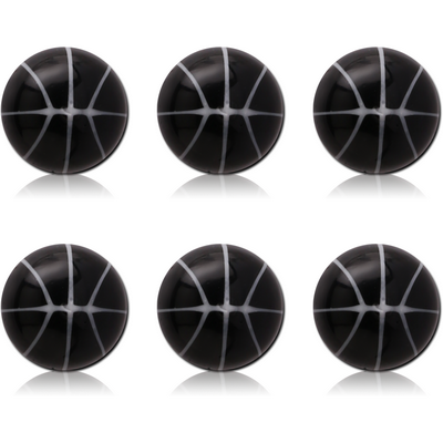 PACK OF 6 UV MICRO BASKETBALLS