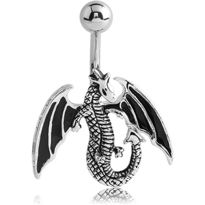 RHODIUM PLATED FASHION NAVEL BANANA