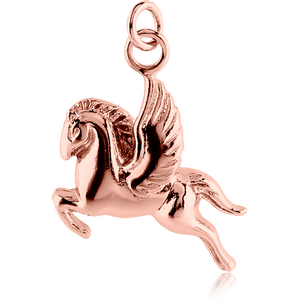 ROSE GOLD PVD COATED BRASS PEGASUS CHARM