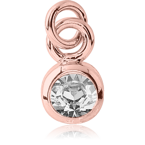 ROSE GOLD PVD COATED BRASS JEWELLED CHARM