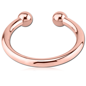 ROSE GOLD PVD COATED SURGICAL STEEL CIRCULAR BARBELL BRACELET