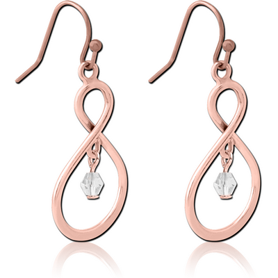 ROSE GOLD PVD COATED BRASS EARRINGS PAIR