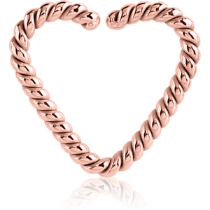 ROSE GOLD PVD COATED SURGICAL STEEL OPEN HEART SEAMLESS RING