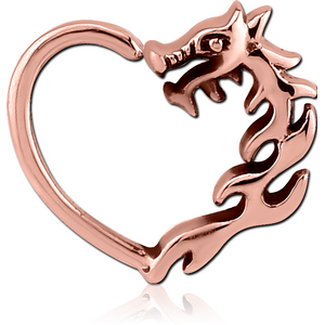 ROSE GOLD PVD COATED SURGICAL STEEL OPEN HEART SEAMLESS RING