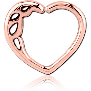 ROSE GOLD PVD COATED SURGICAL STEEL OPEN HEART SEAMLESS RING