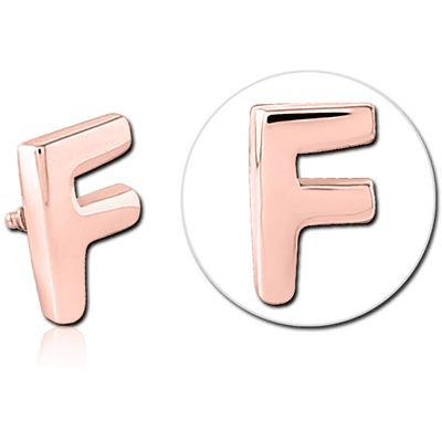 ROSE GOLD PVD COATED SURGICAL STEEL MICRO ATTACHMENT FOR 1.2MM INTERNALLY THREADED PINS - F