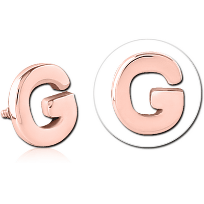 ROSE GOLD PVD COATED SURGICAL STEEL MICRO ATTACHMENT FOR 1.2MM INTERNALLY THREADED PINS - G