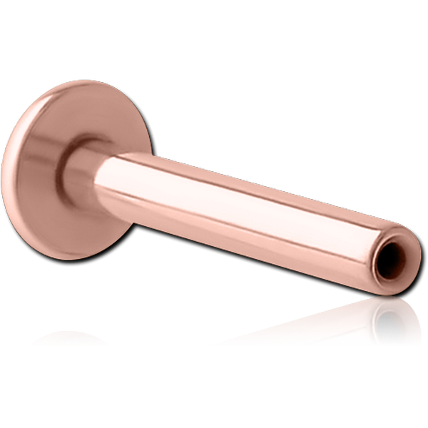 ROSE GOLD PVD COATED SURGICAL STEEL THREADLESS LABRET PIN