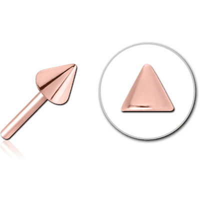 ROSE GOLD PVD COATED SURGICAL STEEL THREADLESS ATTACHMENT - CONE