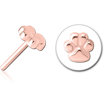 ROSE GOLD PVD COATED SURGICAL STEEL THREADLESS ATTACHMENT - PAW