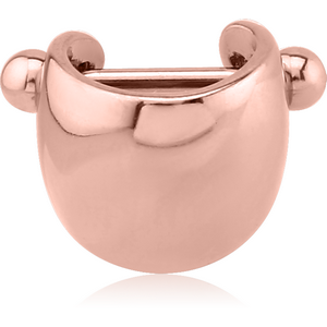 ROSE GOLD PVD COATED SURGICAL STEEL CARTILAGE SHIELD