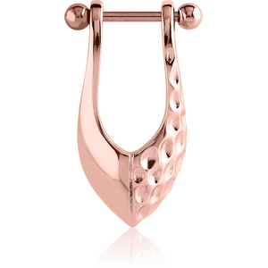 ROSE GOLD PVD COATED SURGICAL STEEL CARTILAGE SHIELD