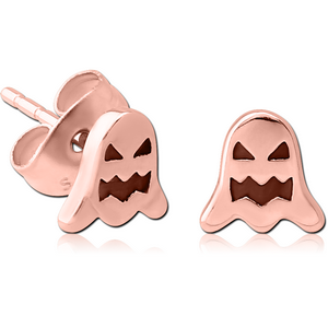 ROSE GOLD PVD COATED SURGICAL STEEL EAR STUDS PAIR