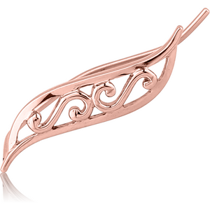 ROSE GOLD PVD COATED SURGICAL STEEL EAR VINE - LEFT