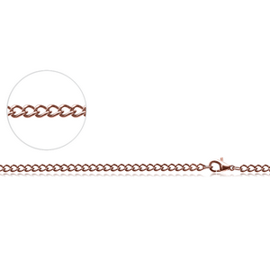 ROSE GOLD PVD COATED STAINLESS STEEL CURB CHAIN ROLL CM