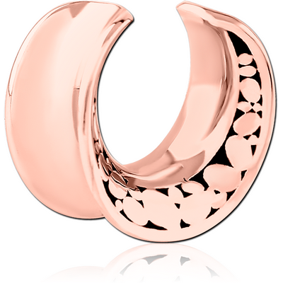 ROSE GOLD PVD COATED SURGICAL STEEL HALF TUNNEL