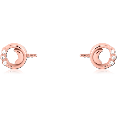 ROSE GOLD PVD COATED SURGICAL STEEL PUSH FIT JEWELLED ATTACHMENT FOR BIOFLEX INTERNAL NIPPLE SHIELD