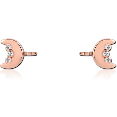 ROSE GOLD PVD COATED SURGICAL STEEL PUSH FIT JEWELLED ATTACHMENT FOR BIOFLEX INTERNAL NIPPLE SHIELD