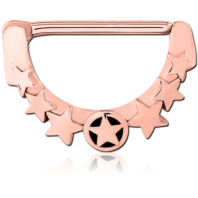 ROSE GOLD PVD COATED SURGICAL STEEL NIPPLE CLICKER