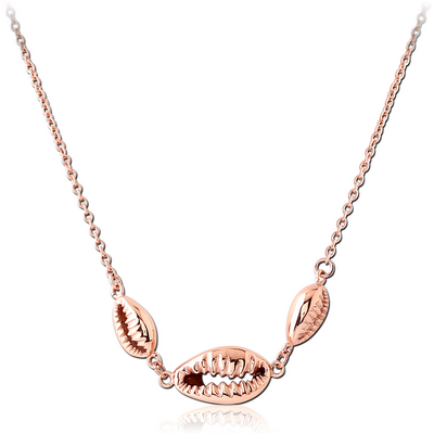 ROSE GOLD PVD COATED SURGICAL STEEL NECKLACE