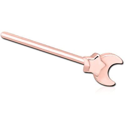 ROSE GOLD PVD COATED SURGICAL STEEL STRAIGHT NOSE STUD