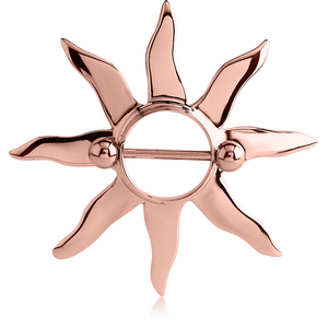 ROSE GOLD PVD COATED SURGICAL STEEL NIPPLE SHIELD (14 MM)