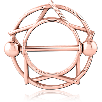 ROSE GOLD PVD COATED SURGICAL STEEL NIPPLE SHIELD