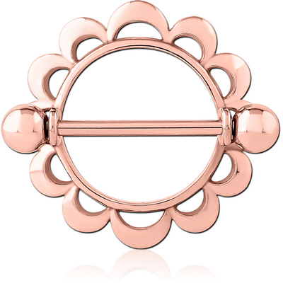 ROSE GOLD PVD COATED SURGICAL STEEL NIPPLE SHIELD