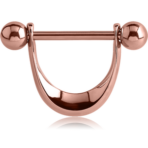 ROSE GOLD PVD COATED SURGICAL STEEL NIPPLE SHIELD (14 MM)