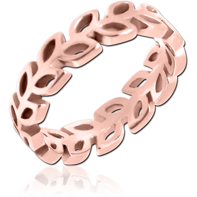 ROSE GOLD PVD COATED SURGICAL STEEL RING