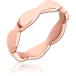 ROSE GOLD PVD COATED SURGICAL SURGICAL STEEL RING