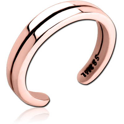 ROSE GOLD PVD COATED SURGICAL STEEL OPEN RING - OPEN RING