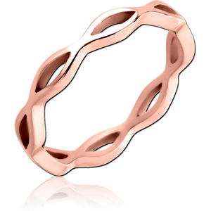 ROSE GOLD PVD COATED SURGICAL SURGICAL STEEL RING