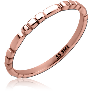 ROSE GOLD PVD COATED SURGICAL STEEL RING